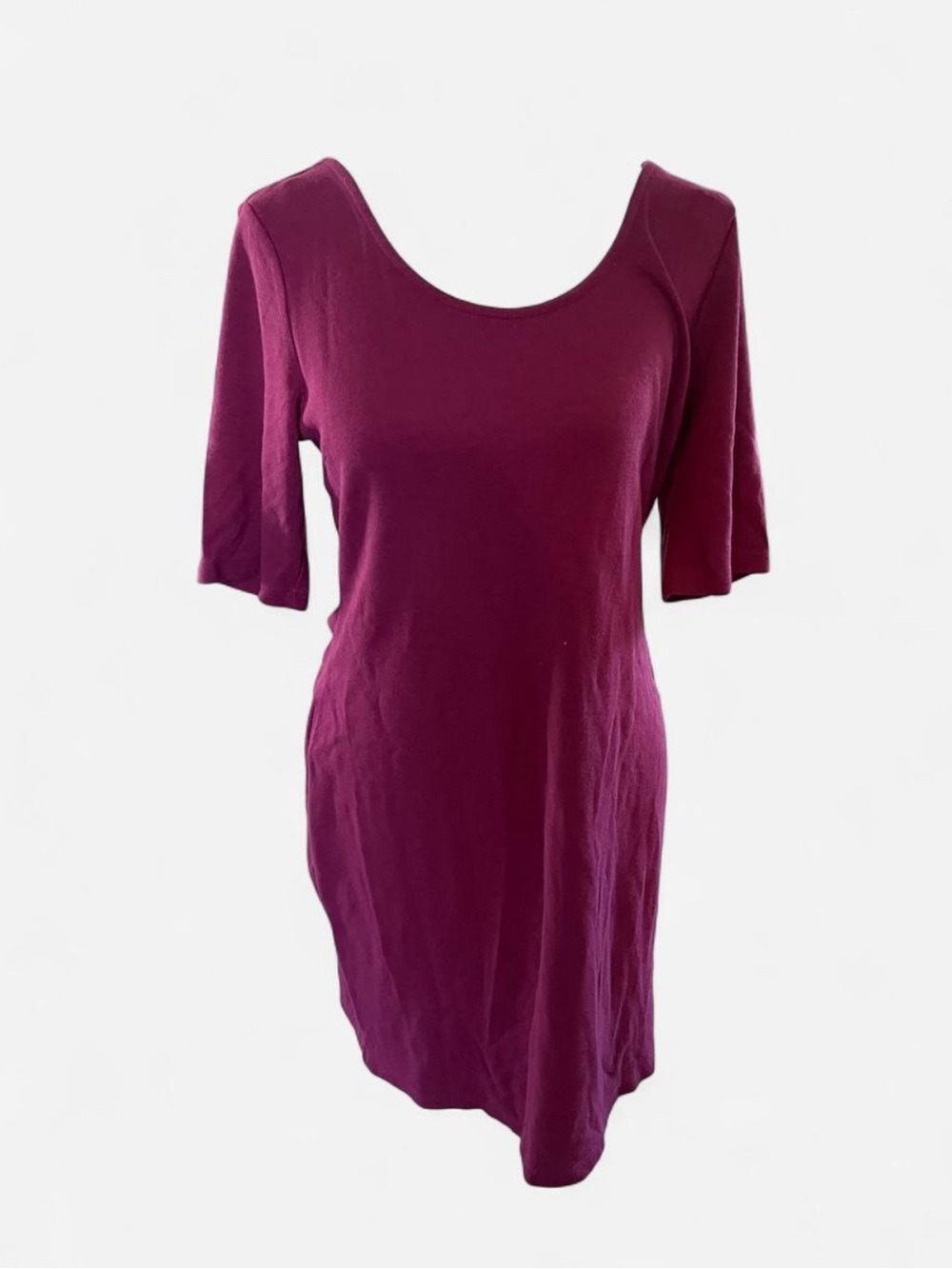 H&M Scoop Neck Tunic Top in Deep Plum